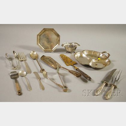 Group of Assorted Small Mostly Sterling Silver Flatware and Tableware