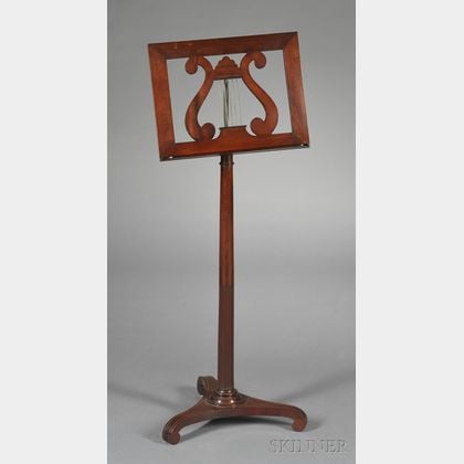 Regency-style Mahogany and Brass-mounted Music Stand