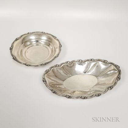 Sterling Silver Bread Tray and Bowl