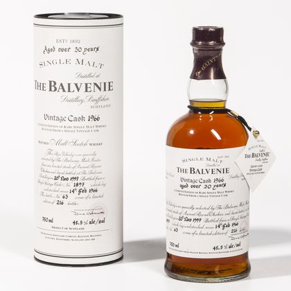 Balvenie 30 Years Old Vintage Cask 1966, 1 750ml bottle (ot) 
