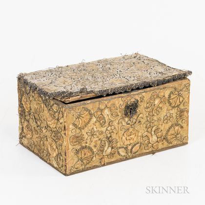 Floral-embroidered Needlework Box