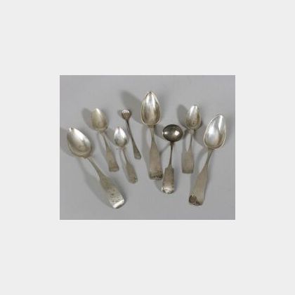 Approximately Sixty Coin Silver Spoons