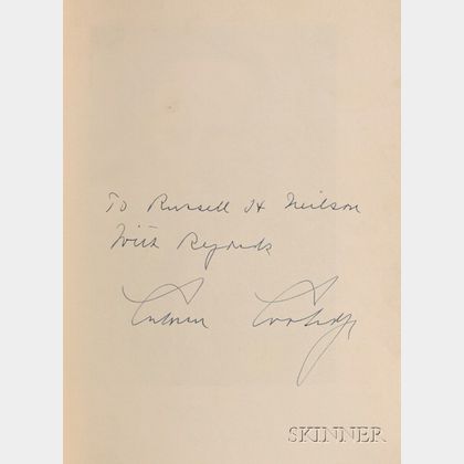 Coolidge, Calvin (1872-1933),Signed Copy