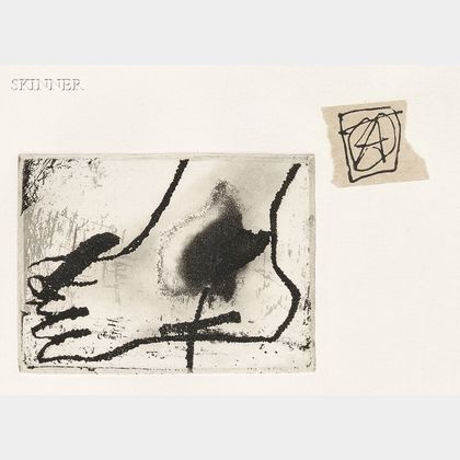 Antoni Tàpies (Spanish 1923-2012) Pied et collage