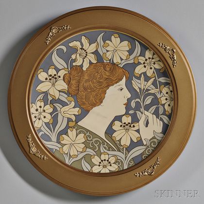 Mettlach Etched Art Nouveau Charger
