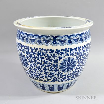 Blue and White Porcelain Jardiniere