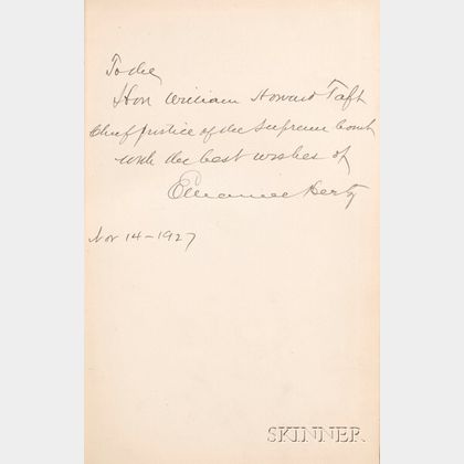 (Taft, William Howard, his Copy),Hertz, Emanuel (1870 - 1940)