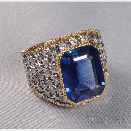 18kt Bicolor Gold and Sapphire Ring, Buccellati