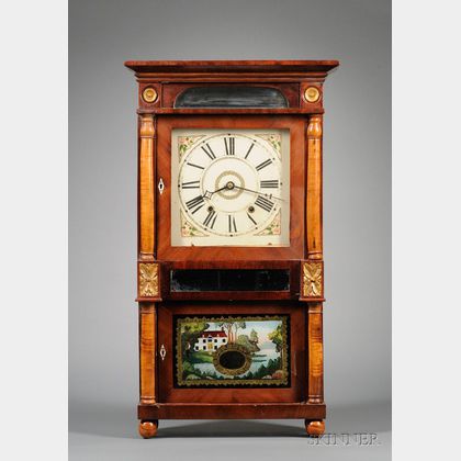 Mahogany Triple-decker Shelf Clock by T.M. Roberts