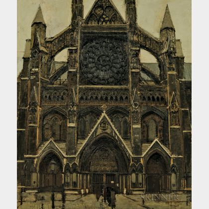 Ken Howard (British, b. 1932) North Gate at Westminster Abbey