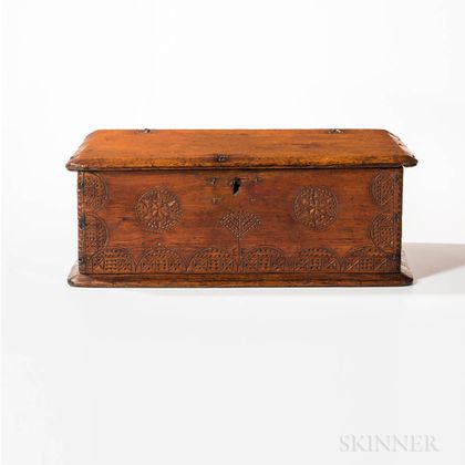 Carved Pine Bible Box