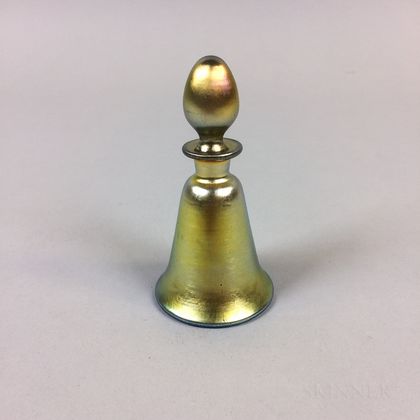 Steuben Gold Aurene Glass Perfume Bottle and Stopper