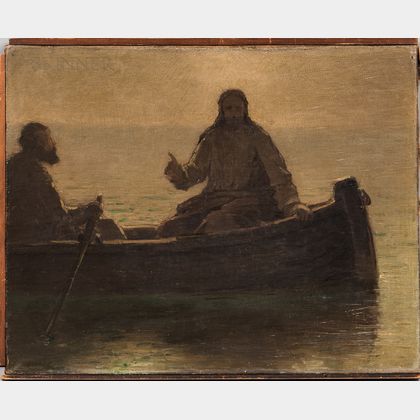 John Ferguson Weir (American, 1841-1926) Christ Preaching in a Boat