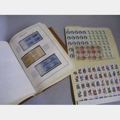 Novice Stamp Album of Primarily U.S. Blocks and Plate Blocks
