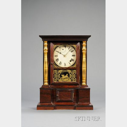 Rosewood "London Mantel" Eight-Day Fusee Shelf Clock by Atkins Clock Company