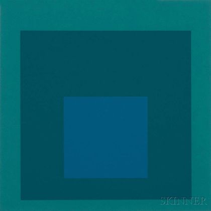 Josef Albers (German/American, 1888-1976) Blue Reminding