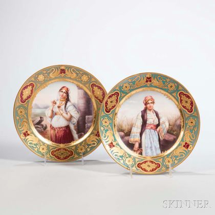 Two Dresden Porcelain Cabinet Plates