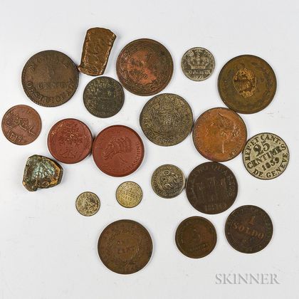 Twenty Mostly 19th Century European Coins