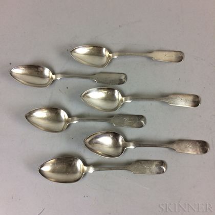 Six Coin Silver Tablespoons