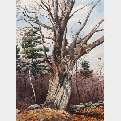 Loring W. Coleman, Jr. (American, 1918-2015) Among Bare Maple Boughs