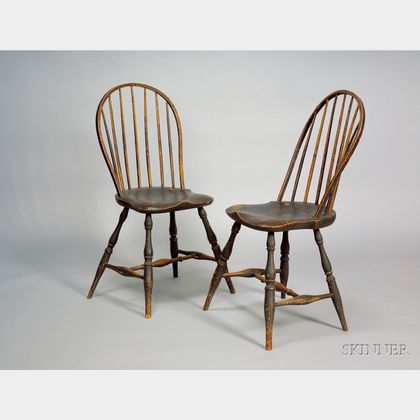 Pair of Bowback Windsor Side Chairs