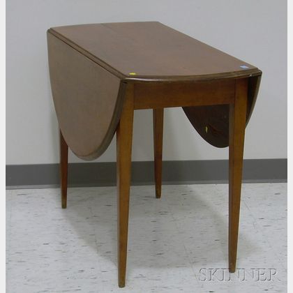 Cherry Drop-leaf Table with Tapering Legs
