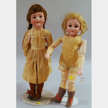 Two Simon and Halbig Bisque Dolls