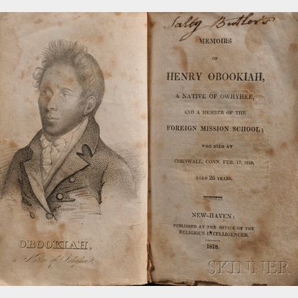 Dwight, Edwin Welles (1789-1841) Memoirs of Henry Obookiah