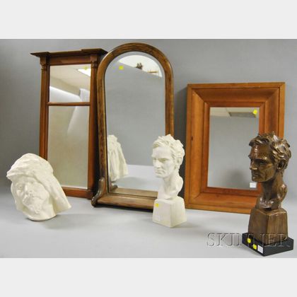 Bronze and Molded Plaster Busts of Abraham Lincoln, an Arab Plaque, and Three Mirrors