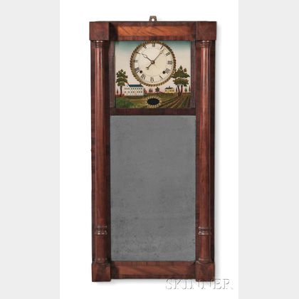 Joseph Ives Patented Looking Glass Wall Clock