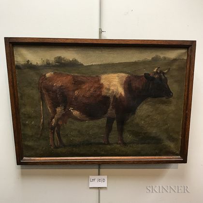Joseph Foxcroft Cole (American, 1837-1892) Portrait of a Cow.