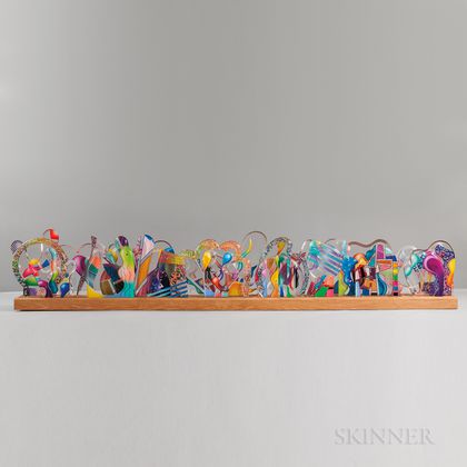 Yankel Ginzburg (American, b. 1945) Transom Symphony No. 1 Multi-piece Acrylic Sculpture and Two Renderings