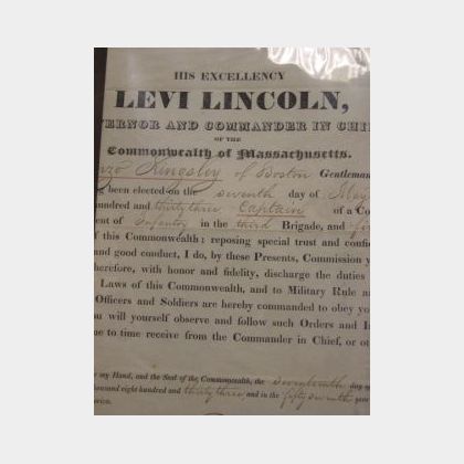 Levi Lincoln Signed Document