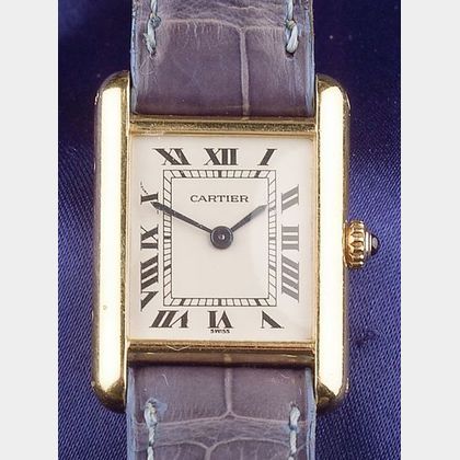 Lady's 18kt Gold Wristwatch, Cartier, Paris