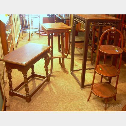 Four Decorative Stands and Tables