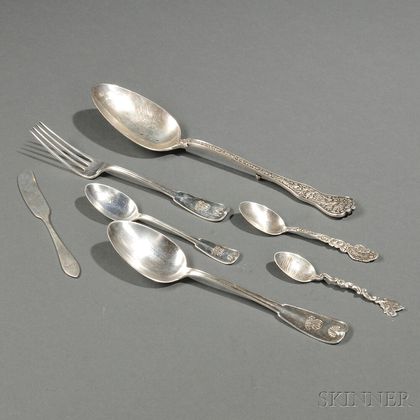 Thirty-two Pieces of Assorted American Sterling Silver Flatware