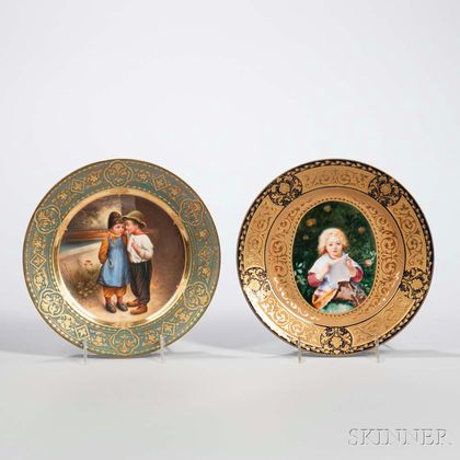Two Royal Vienna Porcelain Cabinet Plates