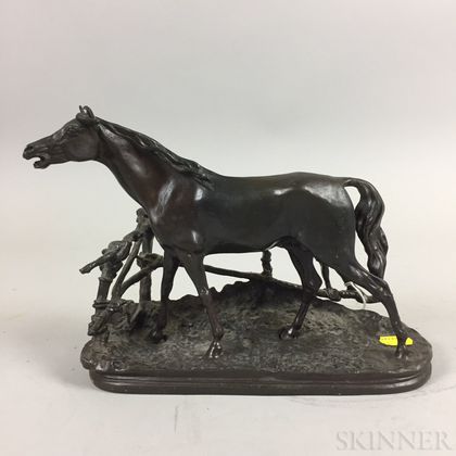 After Pierre-Jules Mêne (French, 1810-1879) Bronze Figure of a Horse.