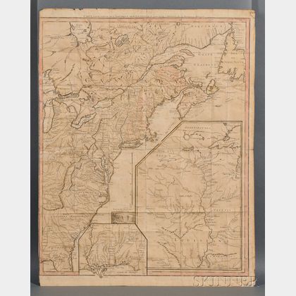 North America, Nova Scotia to Northern Florida. George-Louis e Rouge (1707-1790) Carte dUne Partie de lAmerique Septentrionale pour s 
