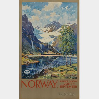 Framed Norway Summer Season Travel Poster