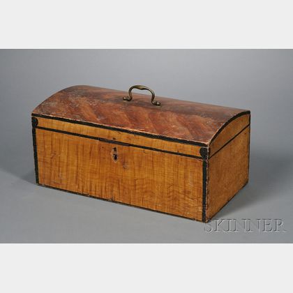 Grain-painted Pine Dome-top Trunk