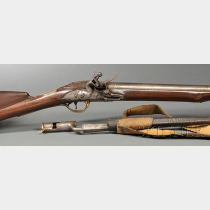 First Model "Brown Bess" Flintlock Rifle and Bayonet with Scabbard