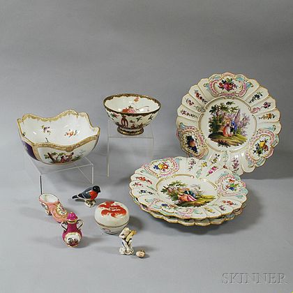 Ten Pieces of European and Asian Porcelain
