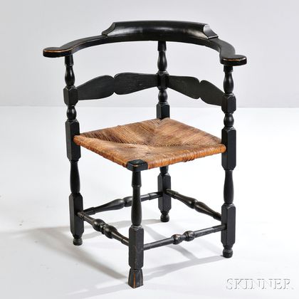 Black-painted Roundabout Chair
