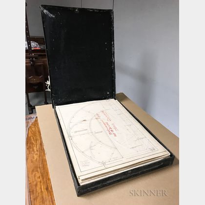 Collection of 1880s Boston Meigs Elevated Railway Blueprints. Estimate $200-300