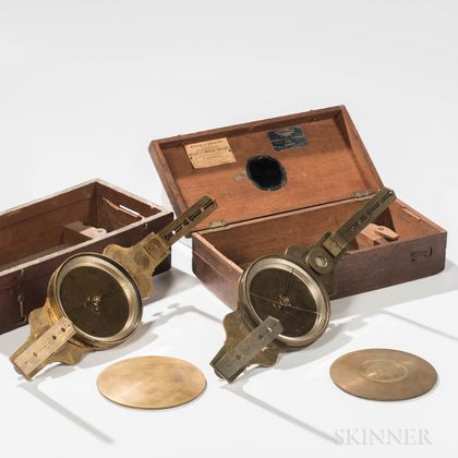 Two Knox & Shain Vernier Compasses