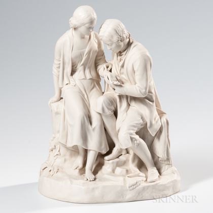 Copeland Parian Group of Burns and Highland Mary