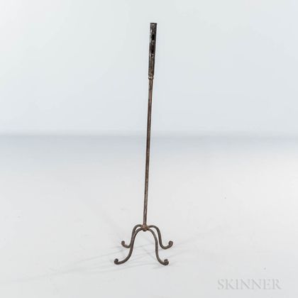 Standing Wrought Iron Push-up Candlestick