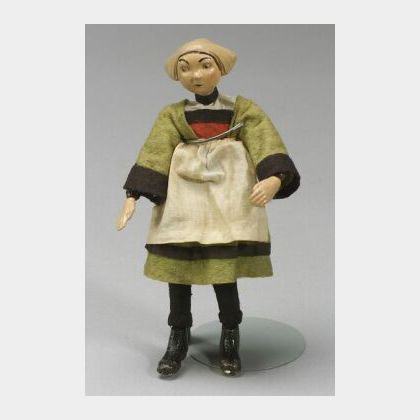 Small Kestner Bisque Head Character Doll