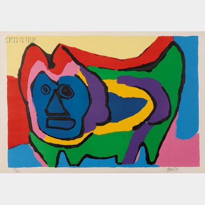 Karel Appel (Dutch, 1921-2006) Untitled (Cat)